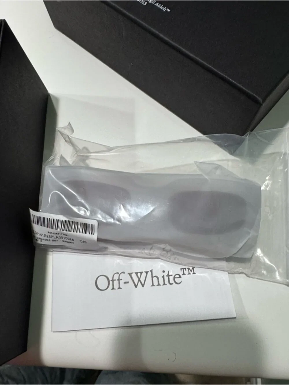 Off-White White Frame Sunglasses with Burgundy-Tinted Lenses